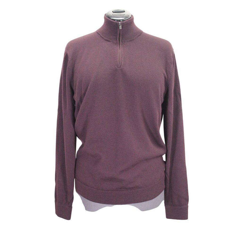 Nordstrom Pullover Sweater Men’s Size Large Merino Wool Mock Neck 1/4 Zip